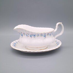 Vintage Royal Albert Memory Lane Gravy Boat & Underplate